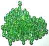 50 6mm Transparent Peridot Green AB Round Glass Beads